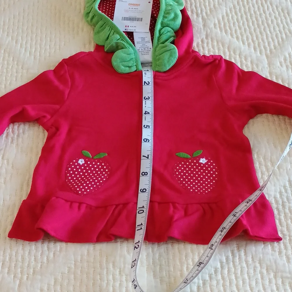 🆕 Gymboree Adorable Strawberry Hoodie